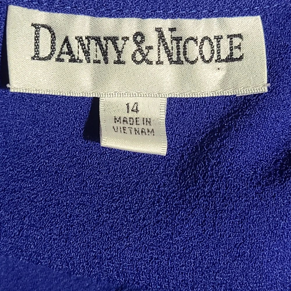 Danny & Nicole Royal Blue and Black Pantsuit Plus Size 14 - Picture 8 of 10